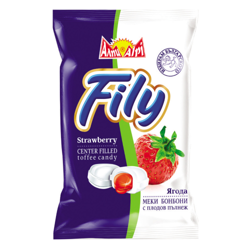 Alpi Fily Erdbeere Toffee Bonbons | 90 g