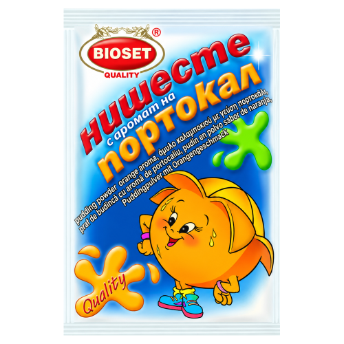 Bioset Puddingpulver Orangengeschmack | 60 g Bioset Puddingpulver Orangengeschmack aus Bulgarien.