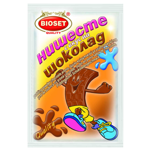 Bioset Puddingpulver Schokoladengeschmack | 60 g Bioset Puddingpulver Schokoladengeschmack aus Bulgarien.