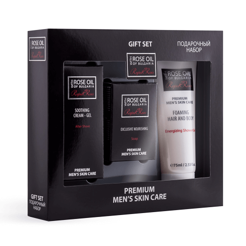 Biofresh Rose Oil of Bulgaria for Men Duschgel, Seife, After Shave Creme Gel Reiseset | 1 Stk. Biofresh Rose Oil of Bulgaria for Men Duschgel, Seife, After Shave Creme Gel Reiseset von Biofresh aus Bulgarien.