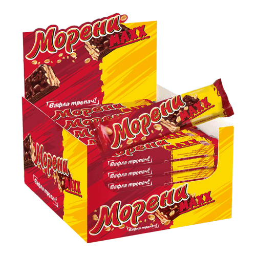 Mondelez Moreni Maxx Schokowaffel Erdnuss Box 30x49g | 1,47 kg Mondelez Moreni Maxx Schokowaffel Erdnuss Box von Mondelez aus Bulgarien.