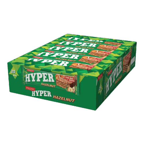 Prestige Hyper Schokowaffeln Haselnuss Box 25x50g | 1,25 kg Prestige Hyper Schokowaffeln Haselnuss Box 25x50g von Prestige96 aus Bulgarien.