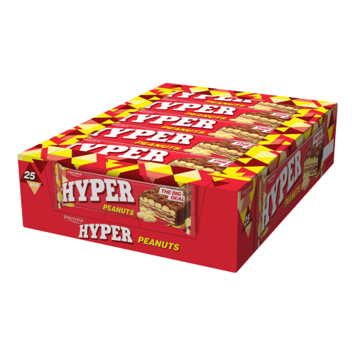Prestige Hyper Schokowaffeln Peanuts Box 25x50g | 1,25 kg Prestige Hyper Schokowaffeln Peanuts Box von Prestige96 aus Bulgarien.
