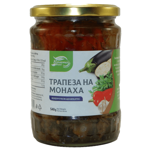 Ravema gebratene Auberginen Monakha Mönch | 540 g Ravema gebratene Auberginen Monakha Mönch aus Bulgarien.