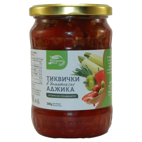 Ravema gebratene Zucchini Adschika | 540 g Ravema Gebratene Zucchini in Tomatensauce Adschika 540g aus Bulgarien.