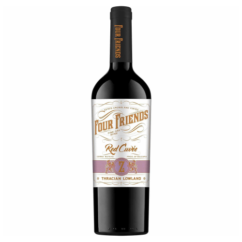 Four Friends Red Cuvee | 0,75 l Four Friends Red Cuvee Merlot, Cabernet Franc, Cabernet Sauvignon, Petit Verdot Rotwein aus Bulgarien.