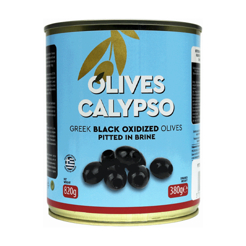 Olives Calypso Greek Black Oxidized Olives entsteint | 380 g Olives Calypso Greek Black Oxidized Olives entsteint aus Griechenland.