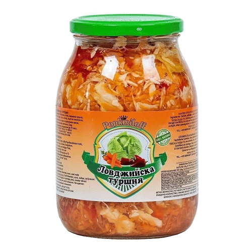 Popkiriloff bulgarischer Ovjia Salat Jägersalat 1kg | 600 g Popkiriloff bulgarischer Ovjia Salat Jägersalat aus Bulgarien.