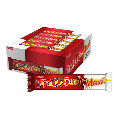 Prestige Troya Maxi Schokowaffel Classic Box 30x49g | 1,47 kg Prestige Troya Maxi Schokowaffel Classic Box aus Bulgarien.