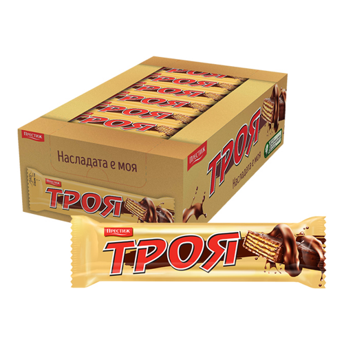 Prestige Troya Schokowaffel Gold Box 30x28g | 840 g Prestige Troya Schokowaffel Gold Waffelbox aus Bulgarien.